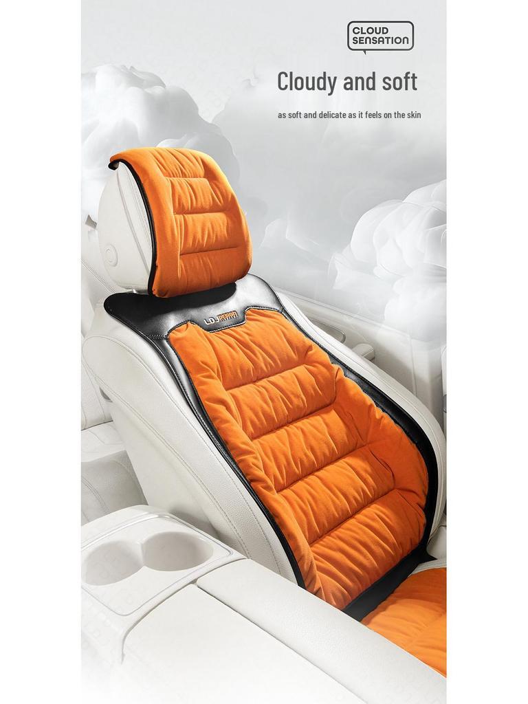 Winter Minimalist Plush Car Seat Cushion - Thickened for Warmth