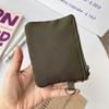 Double Zipper Mesh Earphone Protection Bag Coins Storage Keys Credit Card Holder Pouch Travel Wallet with Lanyard