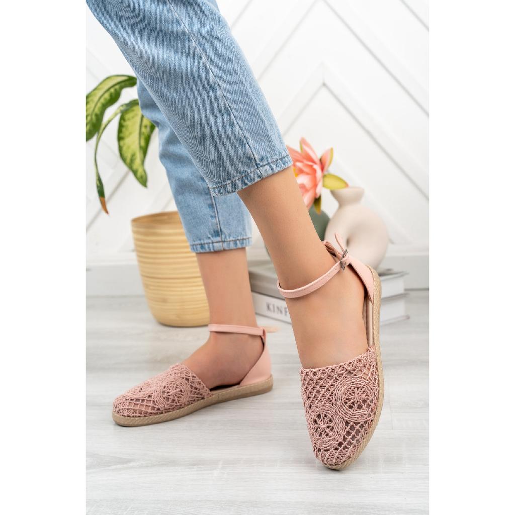 Beige Woman Lace Sandals Bg1058-123-0001