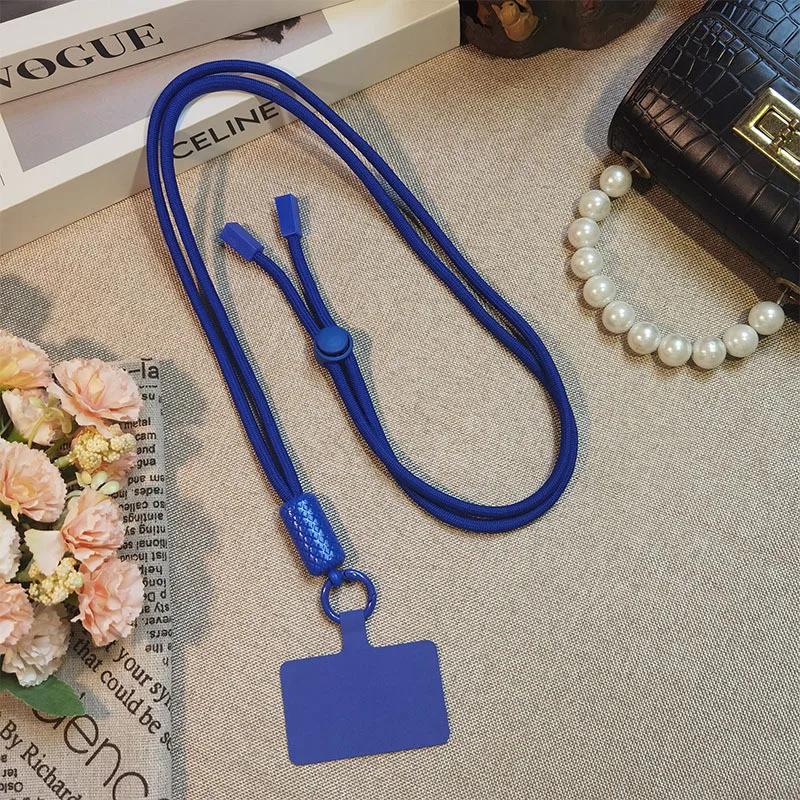 

Crossbody Border Universal Phone Lanyard 360° Rotatable Adjustable Neck Strap Multi Function Mobile Holder New Style темно-синього кольору