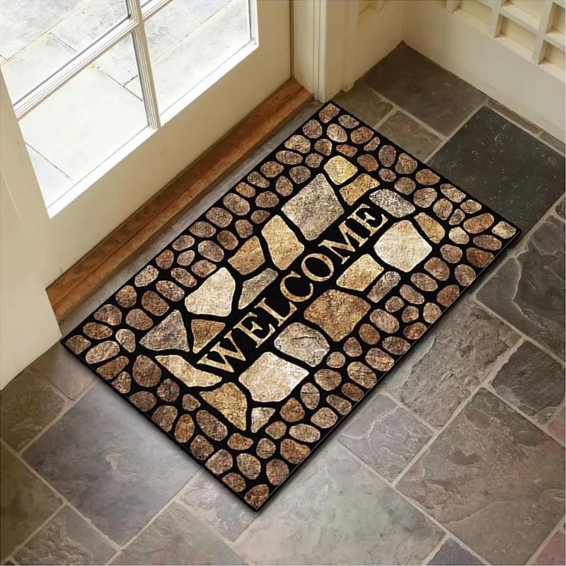 Entrance Floor Mat Bedroom Bathroom Non-Slip Balcony Door Rugs Wear-Resistant Bathroom Floor Mat Foot Mat Home Decoration