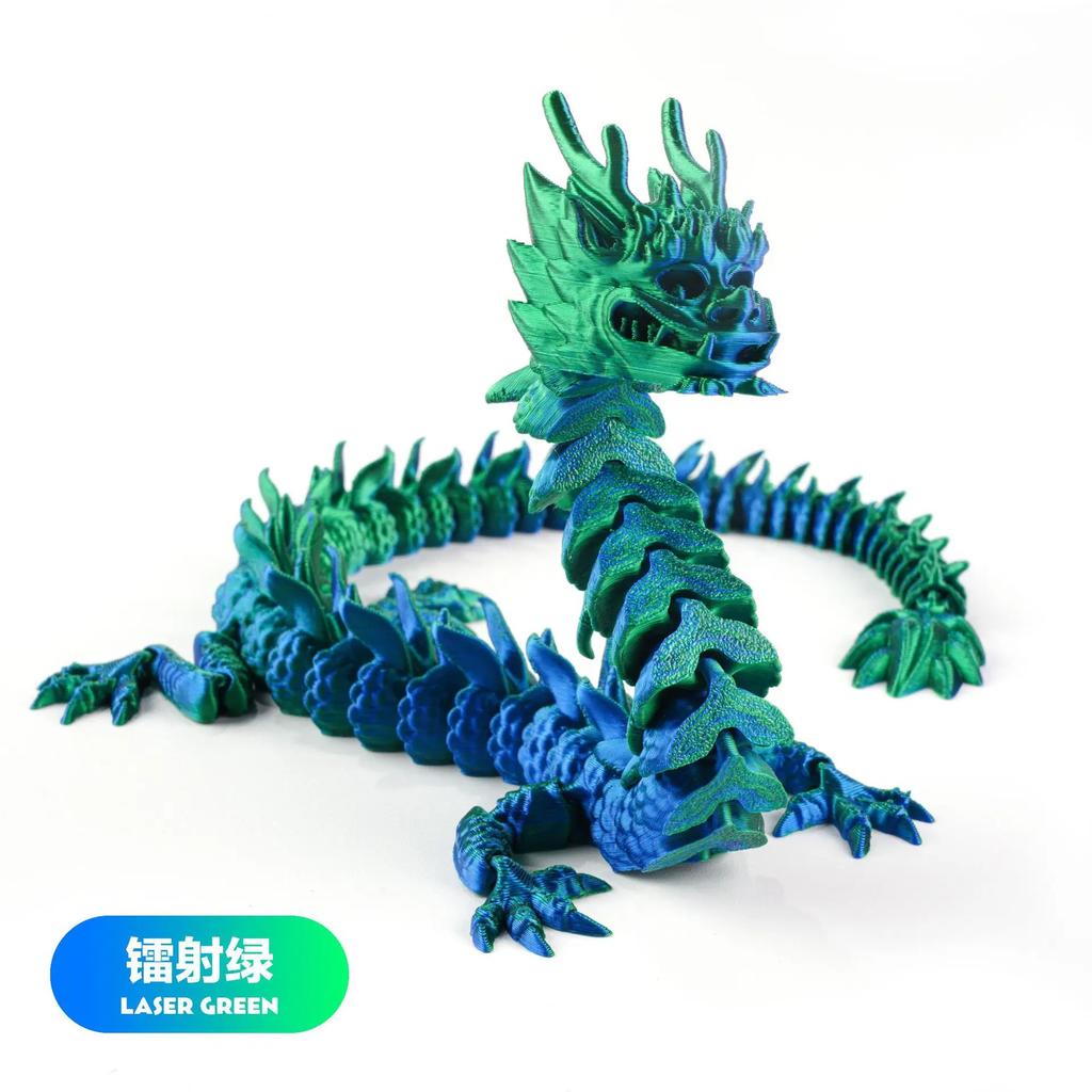 3D Printed Dragon Rotatable Articulated Dragons Western Style Crystal Dragon Home Office Desktop CraftS Ornament Creative Gifts