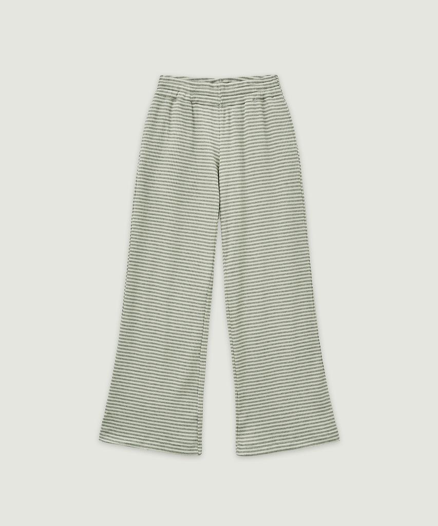 LMOOD WOMEN Puppy Stripe Lounge Pants Warm Gray