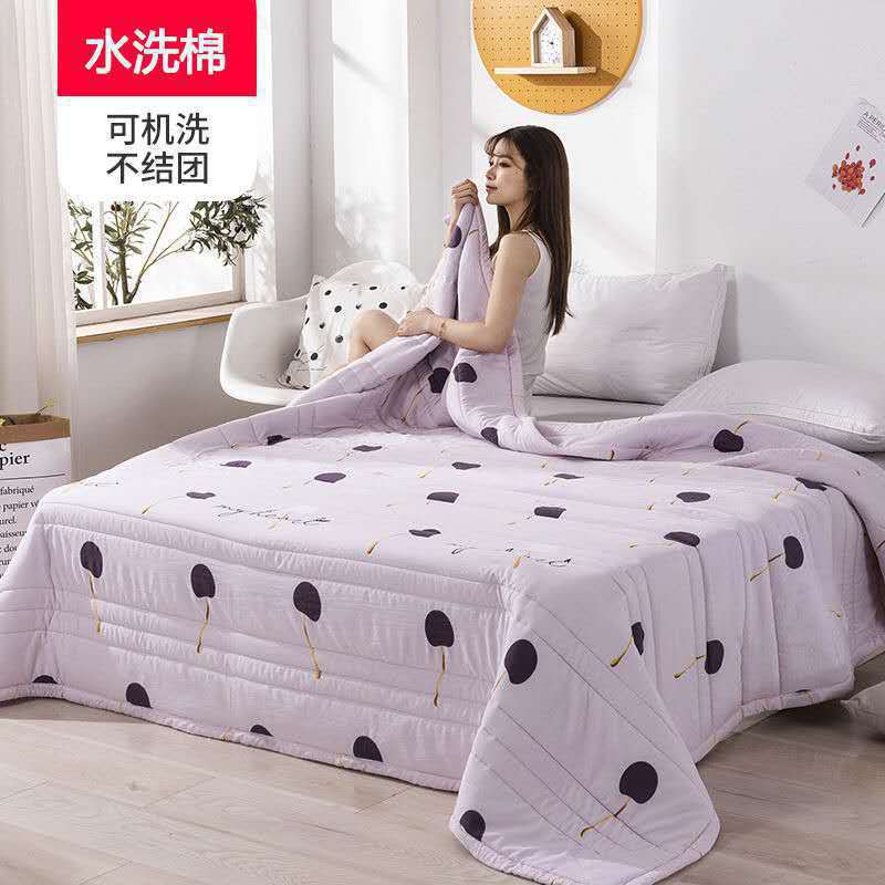 Print Summer Cooling Quilt Lightweight Breathable Thin Bedspread Soft Washable Comforter for Bedroom, Sofa, Dorm, All-Season Use