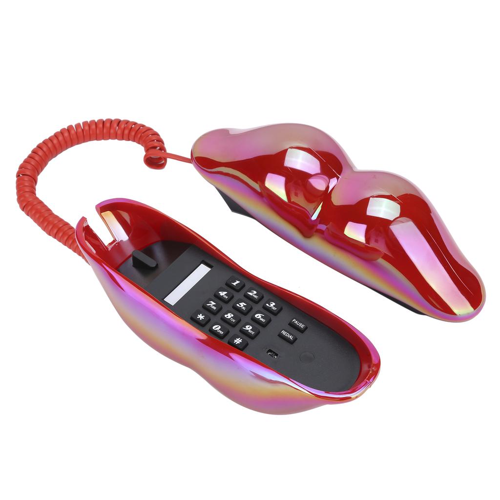 Electroplating Fashionable Funny Lip Telephone WX‑3016 Number Storage USUK Wiring