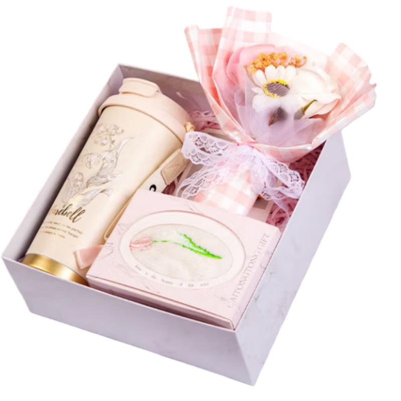 Elegant Floral Stainless Steel Gift Box Set