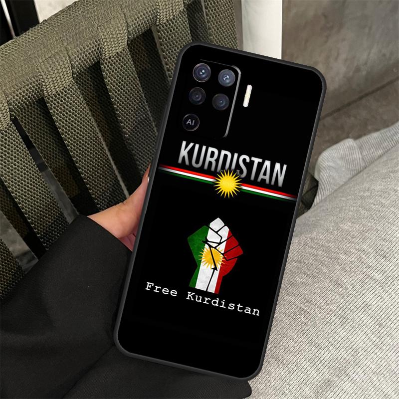 Etui z flagą Kurdystanu do Oppo A78 A98 A80 A40 A60 A18 A38 A58 A15 A17 A77 A74 A94 A54 A57S A16 A76 A96 Pokrowiec
