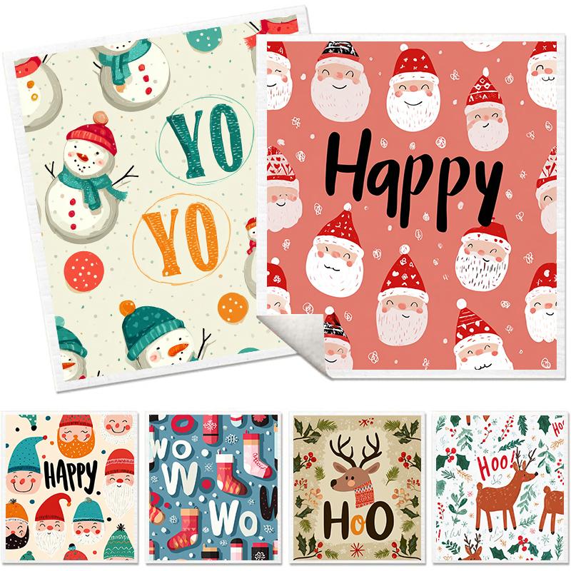 

6 шт. Шведские салфетки для мытья посуды с рождественским узором, кухонные полотенца для посуды, абсорбирующие тряпки для мытья посуды, экологически чистые, моющиеся, чистящие салфетки 6 PCS разноцветный