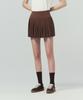 SERGIO TACCHINI W High-Waisted Woven Pleated Skirt (D.Brown)