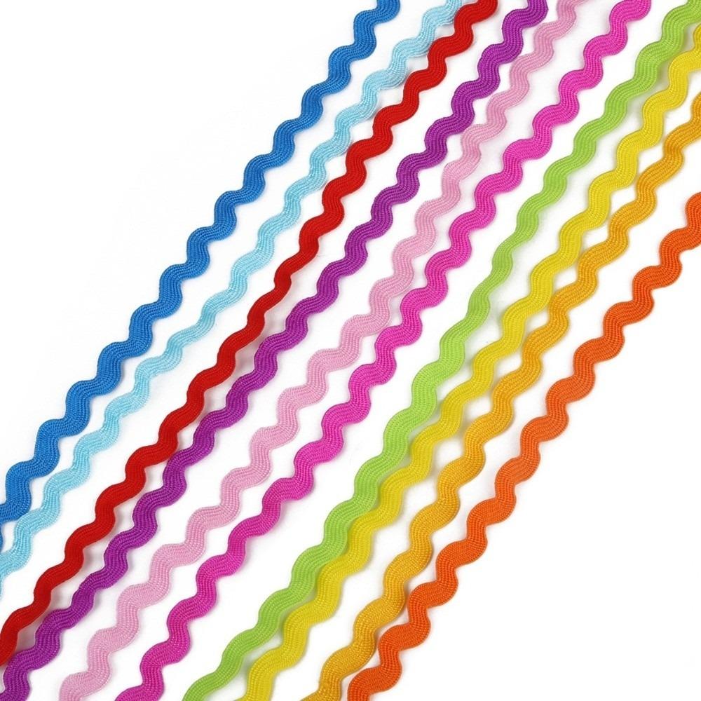 15Yards 8mm Width Multi Colors Ric Rac Ribbon Wavy Design Decorative Craft Ribbon For DIY Craft
