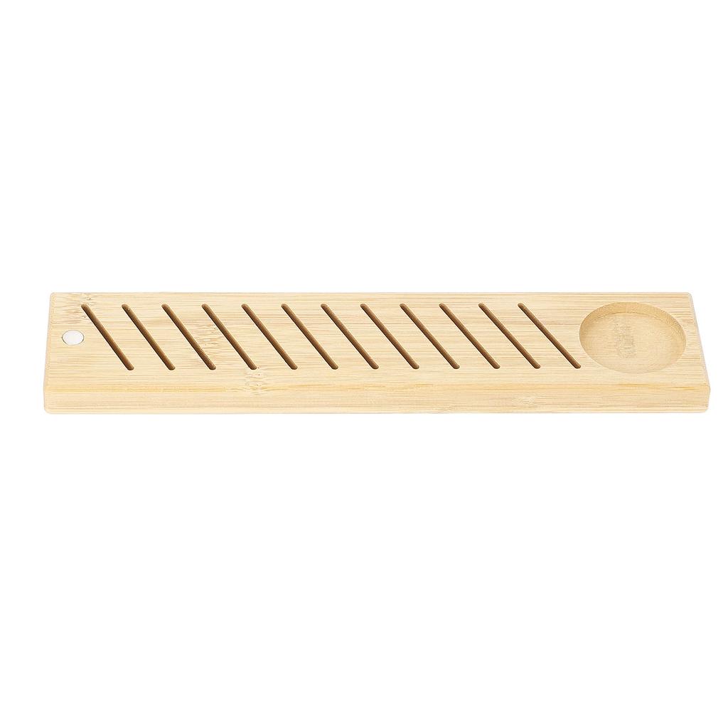 Embroidery Floss Bobbin Rack 12 Slots Bamboo Portable Rectangular Thread Plate Holder Sewing Supplie