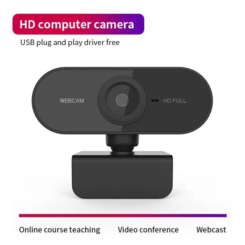 1080P Hd Usb Computer Camera With Built In Microphone Tripod For Work Video Conferencing Web Network Cam Use