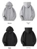 Hua Cotton Unisex Zipper Hoodie Sweatshirt - Comfortable and Loose Fit for Autumn/Winter, 320g 