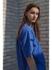 Myue Sierra Shirring Detail Blouse - Royal Blue