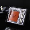 8oz Stainless Steel Portable Hip Flask Set with 7oz Baijiu Bottle - Outdoor Liquor Gift Box