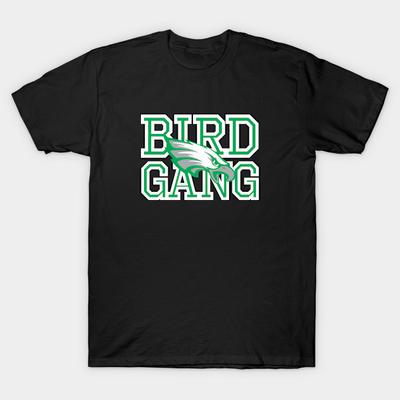 Herren Schwarzes T-Shirt mit Aufdruck Gang Bird No-Cut Transferpapier Druck Baumwoll-T-Shirt
