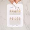 Gold Farbe Vintage Kreis Hoop Ohrringe für Frauen Einfache Mode Geometrische Zirkon Ohrring Set Neue Trendy Schmuck Party Geschenke