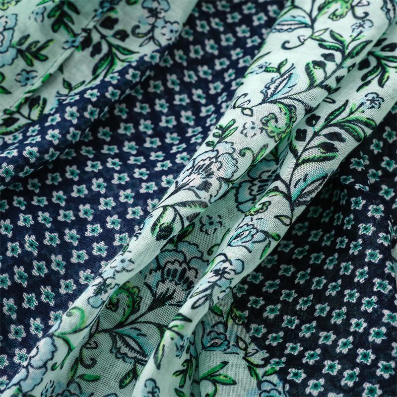 Bohemian Fashion Lovely Green Polka Floral Patchwork Tassel Viscose Shawl Scarf Wrap Pashmina Stole Bufandas Muslim Hijab