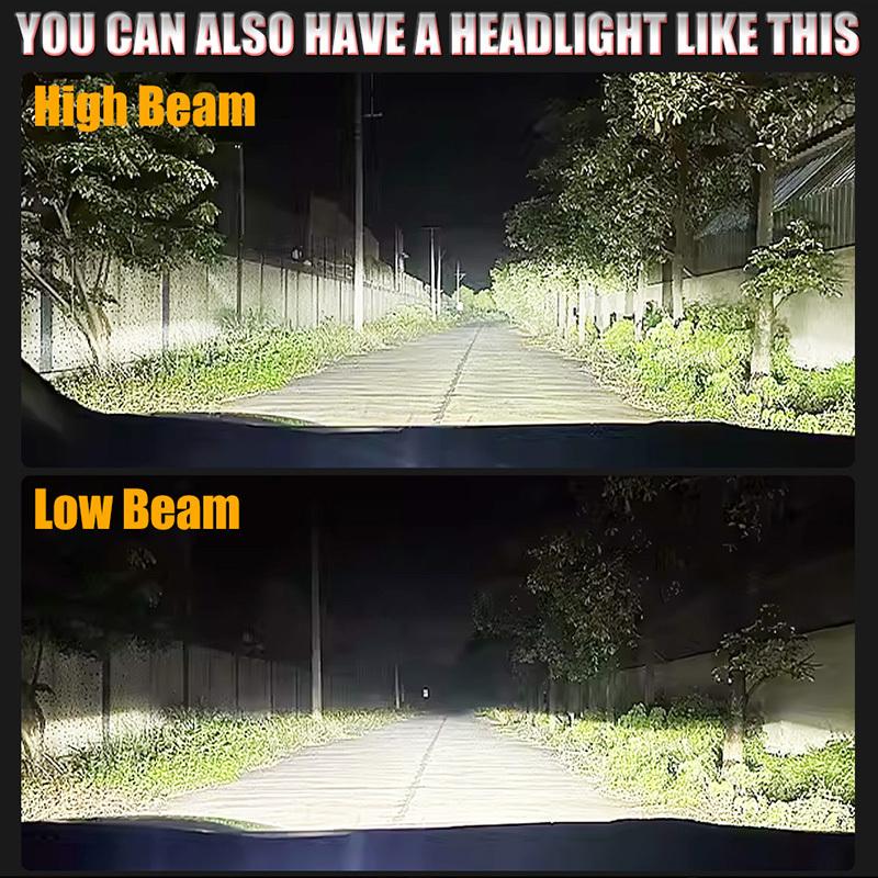 Dualvision 2Pcs 1500W Turbo H7 LED CANBUS Lights 1200000LM Mini Head Lamp 1:1 Size Wireless H7 Car LED Headlight Bulbs with Fan