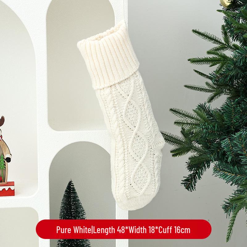 Pink Cartoon Christmas Stockings: Children's Gift Bags with Rooftop Santa Design for Candy & Tree Decorations