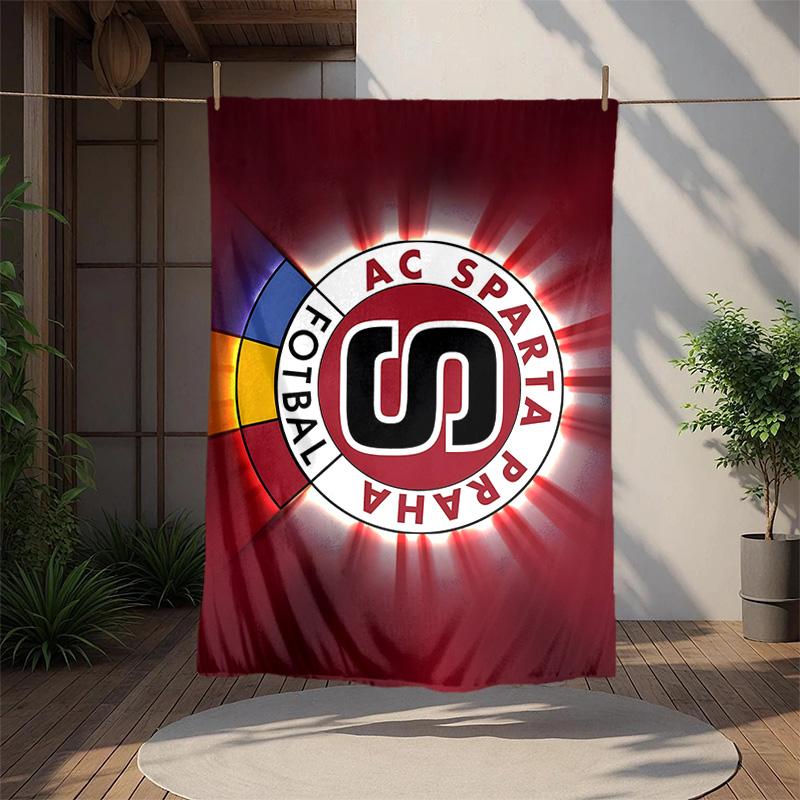 Ac Sparta Praha Flannel Blanket Soft Warm All-Season Throw, Design for Camping, Car Travel, Hiking Sofa, Bed, Office Perfect Gift for Parties