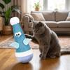 Bite-resistant Cat Tumbler Wobbler Toy Cartoon Self-Balancing Cat Toy  Teeth Cleaning