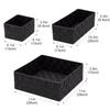 Drawer storage box woven strap storage box cube basket container divider for organizing drawers 4-piece set