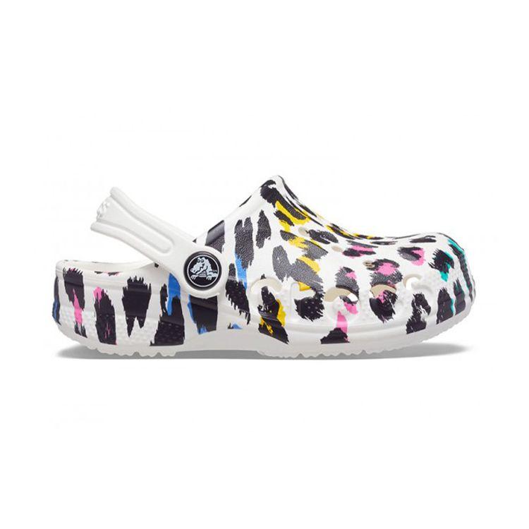 Crocs Classic Clog Outdoor Flat Sandal Kids Footwear Leopard 207017-1D1