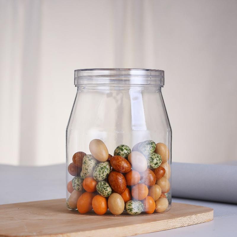 900 ml durchsichtige Vorratsgläser mit weiter Öffnung für Tierfutter, luftdichte Deckel für Nüsse, Süßigkeiten, Snacks, Speisekammer-Organisation