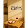 Christmas Metal Wall Decor Car Panel 40x16cm Unique Gift for Car Lovers