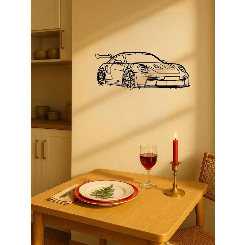 Christmas Metal Wall Decor Car Panel 40x16cm Unique Gift for Car Lovers