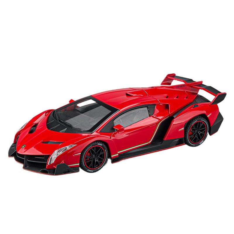 1/24 Scale Lamborghini Poison Veneno Car Alloy Car Diecast Metal Model Sound & Light Toy Computer Desktop Ornaments Children Toy Gift