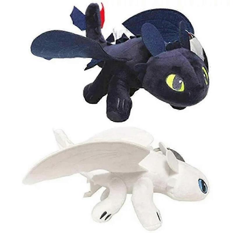 2 Pieces / Set Toothless Night Fury Plush Toy with Plush for Children 35 Cm