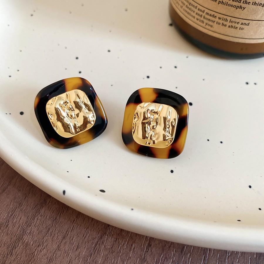 Silver Needle Geometric Stud Earrings: Retro, Light Luxury, Versatile Fashion, Elegant Accessories.