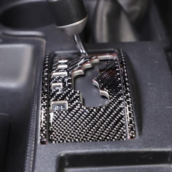 3PCS Carbon Fiber Gear Shift Panel Cover Trim For Toyota FJ Cruiser 2007-