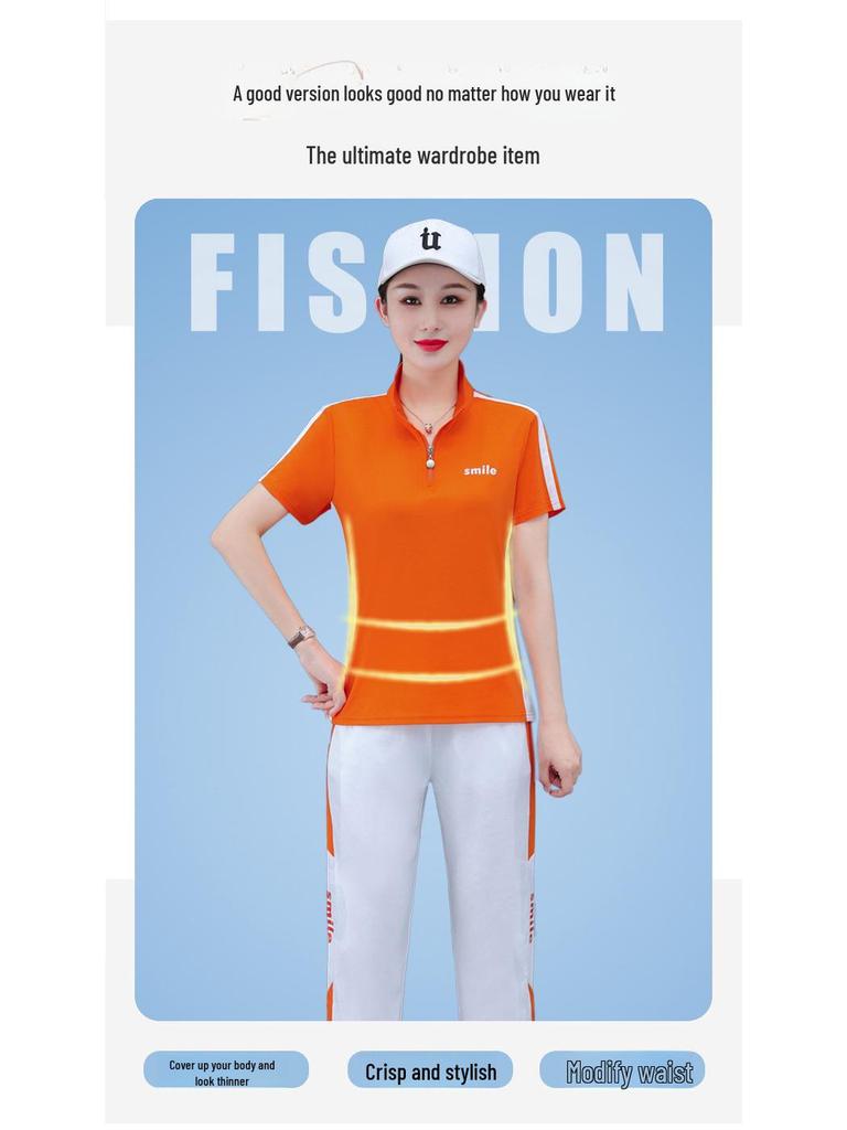 Ice Silk Quick-Drying Women's Summer Running Suit - Fashionable Casual Wear & Dance Outfit 2025