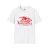 Blutbiss, Roter Piranha Fitness Logo, Doppeldruck Unisex Softstyle T-Shirt
