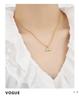 European-American Mermaid Tail Necklace: White Shell & Titanium Steel Pendant