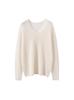 Classic Cashmere & Mulberry Silk V-Neck Women's Pullover Knitwear