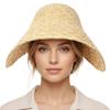 Natural Woven Straw Bonnet Hat Decorative French Style Wide Brimmed Sun Hat For Outdoor Garden Party Photography