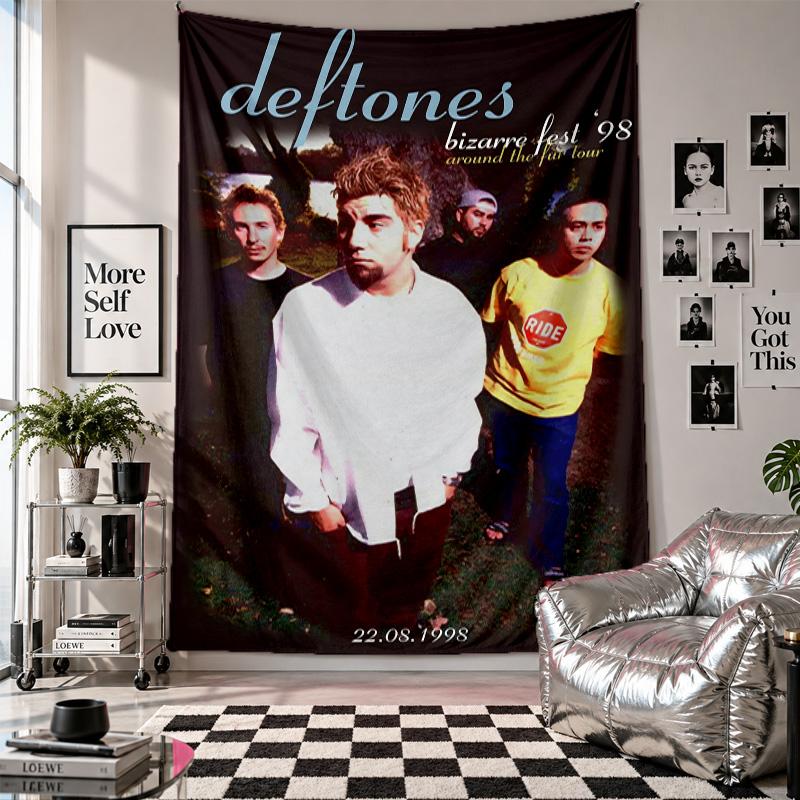 Wall TapestryDeftones Art Hanging Cloth Decorative Background Cover for Room Decoration