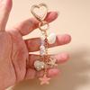Süße Emaille Seestern Muschel Muschel Schlüsselanhänger Damen Mädchen Liebesherz Schlüsselring Anhänger für Handtasche DIY Schlüsselanhänger Schmuck Geschenke