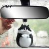 Cat Lover Gift Pendant Rearview Mirror Ornament Auto Interior Car Decoration Acrylic Cute Whimsical Charm Flat 2D Kitten for Family Friends