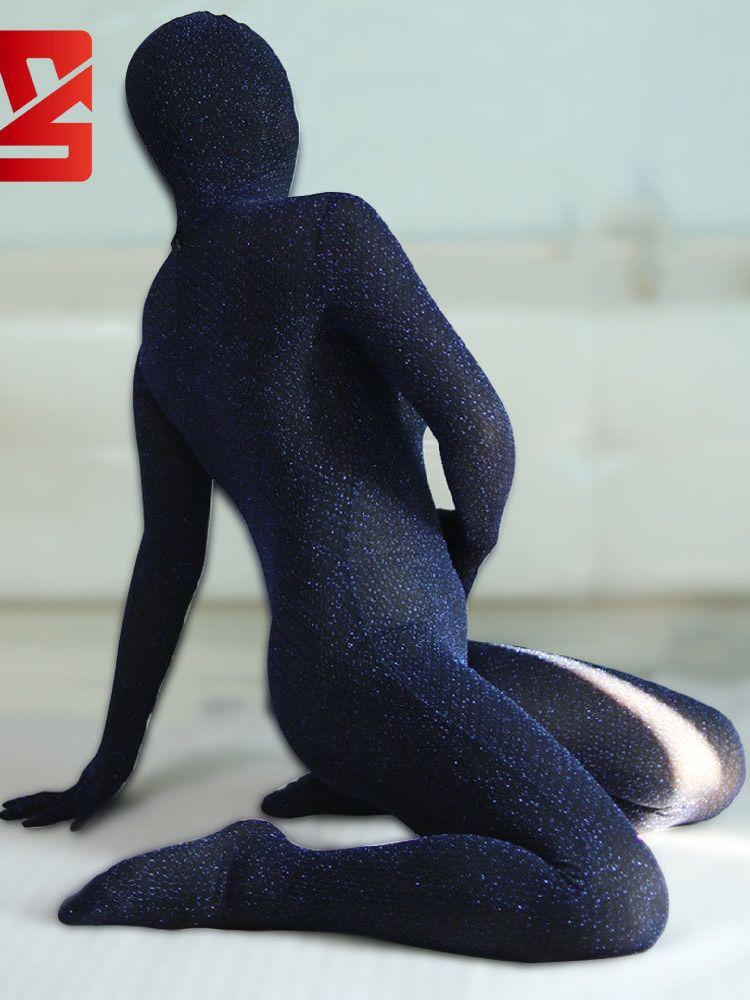 Getrennter Finger Kapuzen-Catsuit Strumpfhose Vollmantel Zentai Extra Leichter Verlockender Leotard Einteiliger Jumpsuit Unitard Performance Overalls