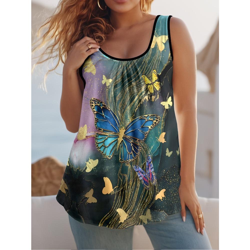 Large Size Women's Summer Sleeveless 3D Floral Loose Vest Fashionable Comfortable Breathable Vest