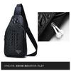 Cenvins Body Crossbody Chest Messenger PU Large with Earphone Reversible Left or Right Unisex Men's One-Shoulder Bag, Bag, Bag, Bag, Leather,
