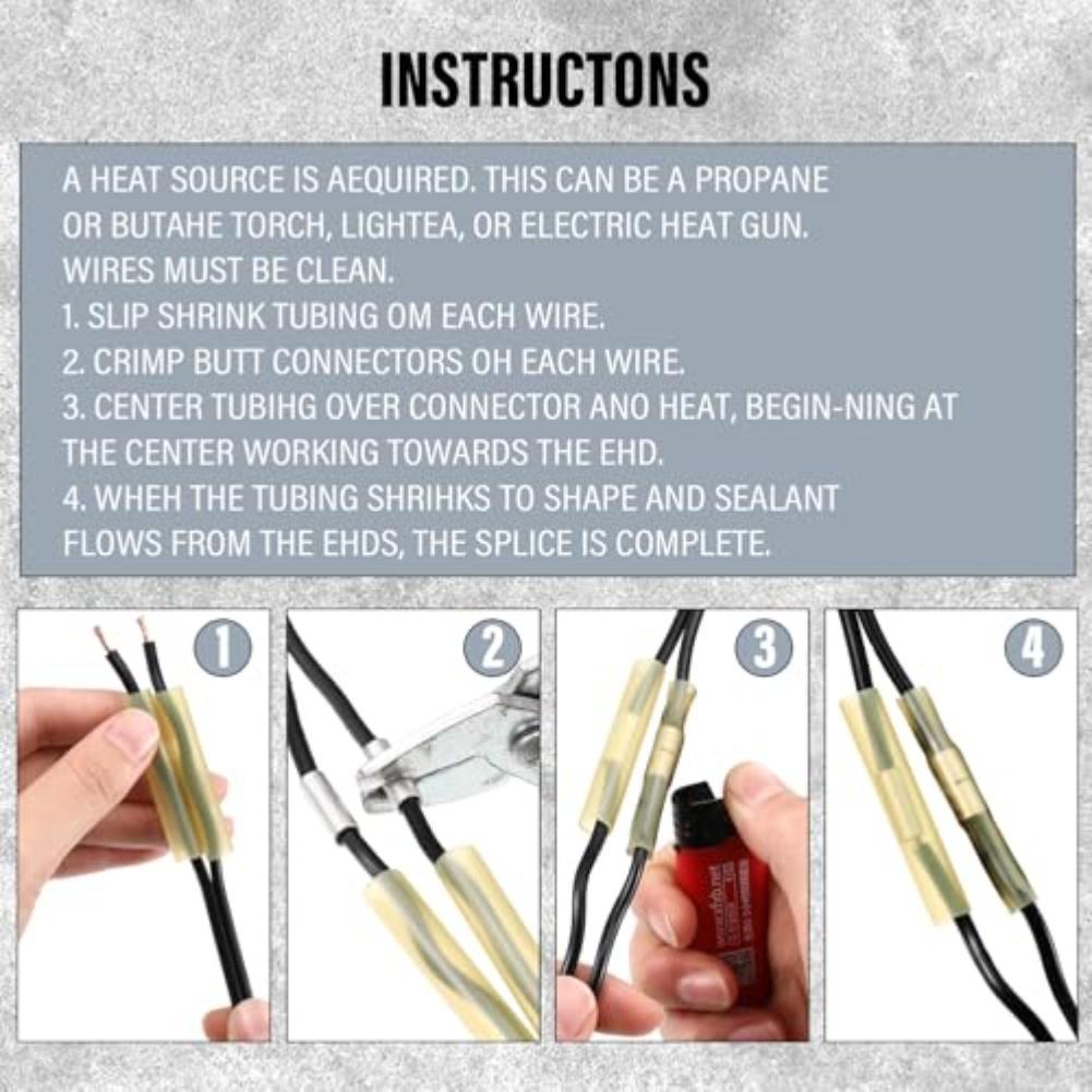 3PCS Submersible Pump Wire Connector Kit with Heat Shrink Tubing Offering Secure and Weatherproof Wire Splicing Solutions