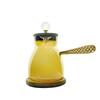Luxury Heat-resistant Turkish Coffee Pot Hollowed Handle 350 ML Pour Over Coffee Pot with Base Transparent Teapot Afternoon Tea