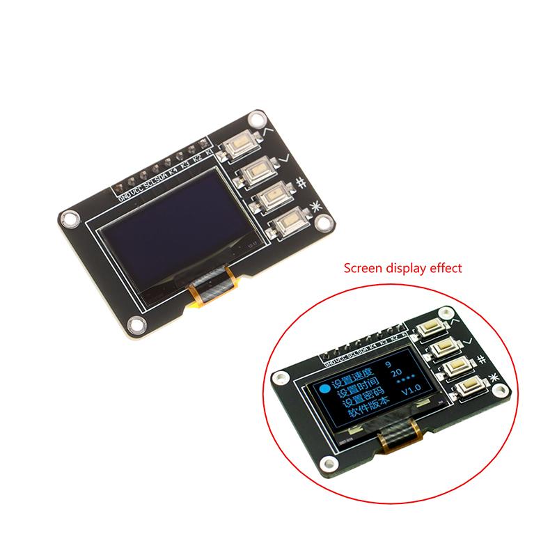 0,96-tommers OLED-skjerm Hvit/Blå 12864 Skjermmodul med Matrise 4 Tasters Grensesnitt Tastatur IIC SSD1315