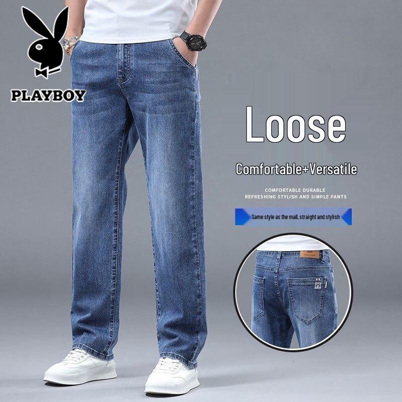 Мужские свободные прямые джинсы PLAYBOY 42